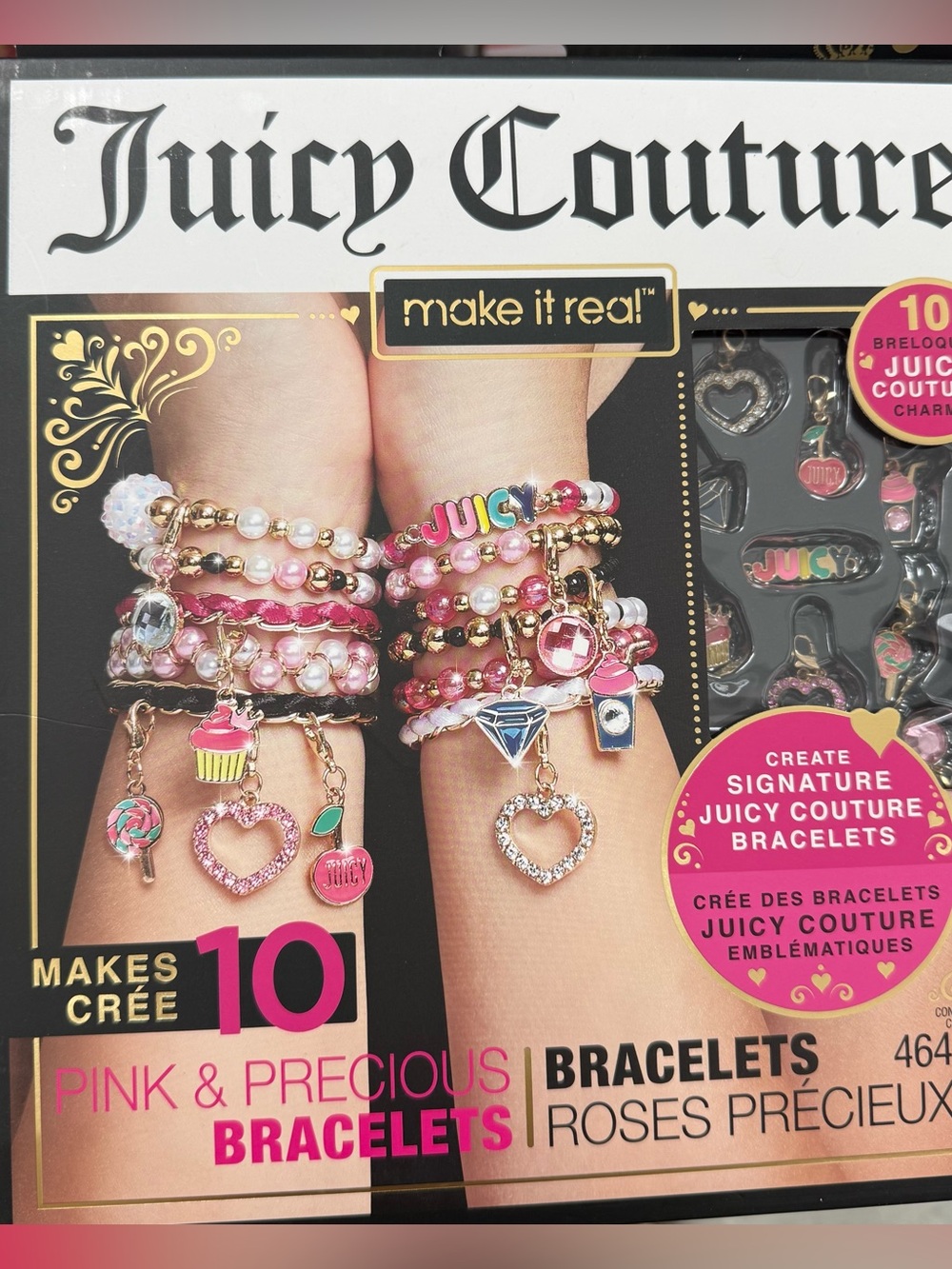 Juicy Couture Pink, White & Gold Charm Bracelet Kit